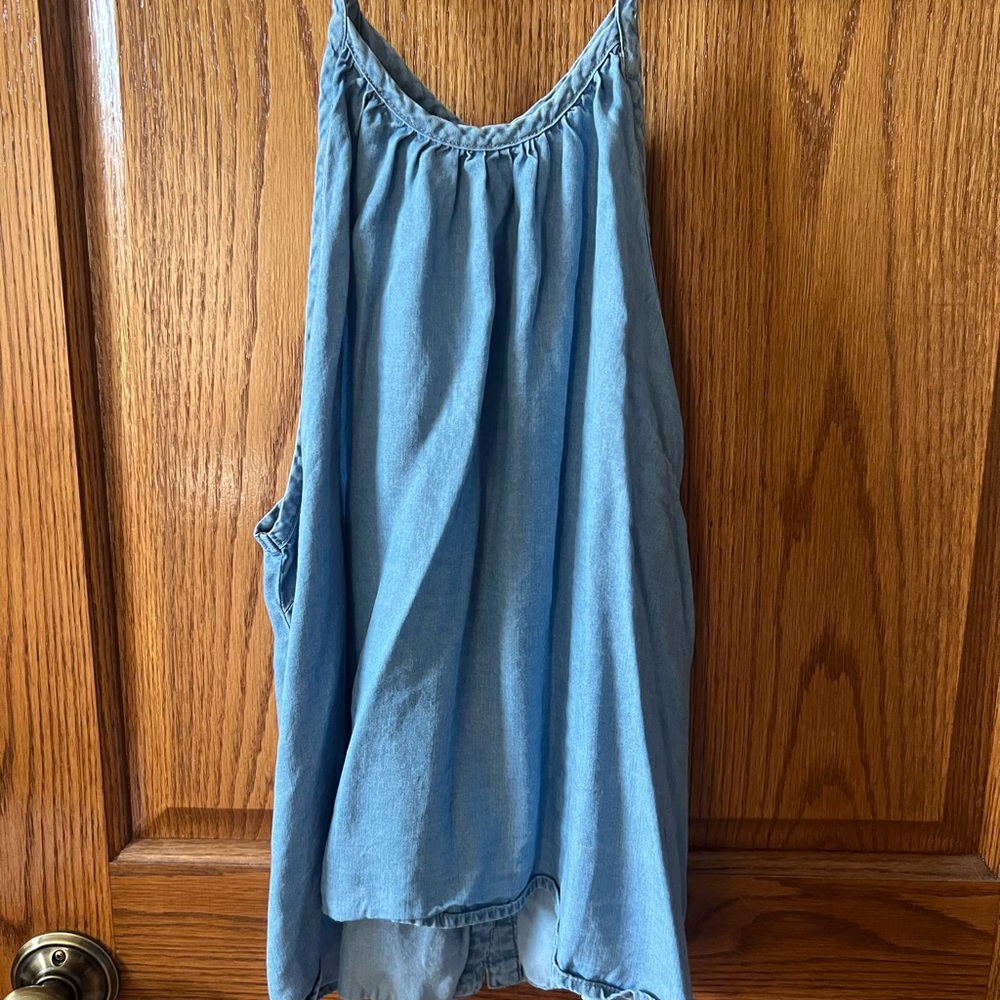 Harper heritage chambray Blue Women's Sleeveless Halter Top